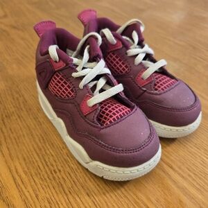 Nike Jordan 4 Retro Sneakers Berry Rush Pink Size 7c Toddler Girls Shoes Hightop